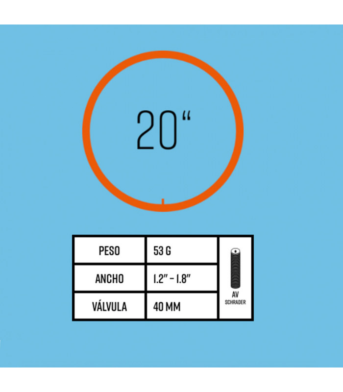 TUBOLITO TUBO-FOLDING AV TUBE (20" x 1.2"-1.8")