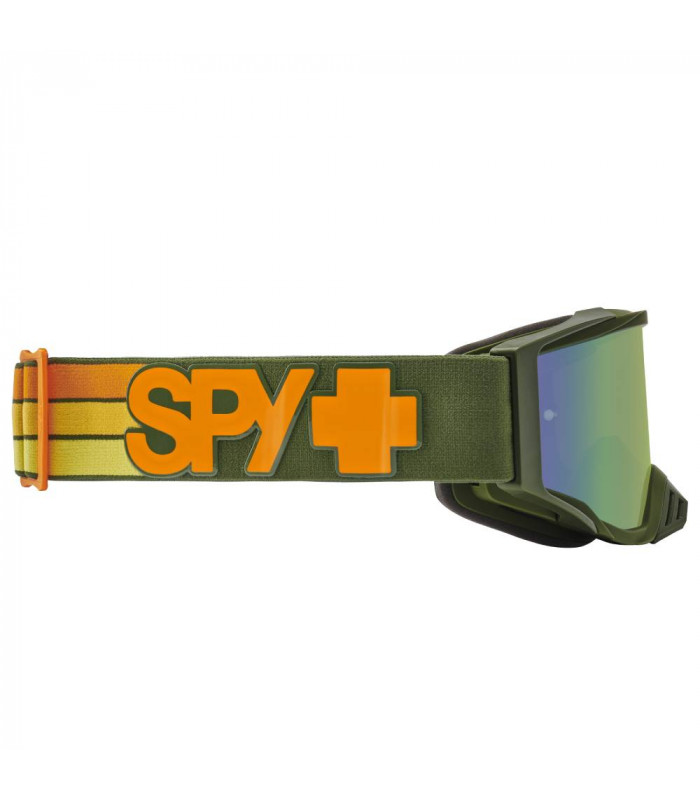 SPY FOUNDATION PLUS SPEEDWAY MATTE GREEN GOGGLES (HD SMOKE OLIVE WITH SPECTRA MIRROR LENS)