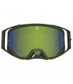 SPY FOUNDATION PLUS SPEEDWAY MATTE GREEN GOGGLES (HD SMOKE OLIVE WITH SPECTRA MIRROR LENS)
