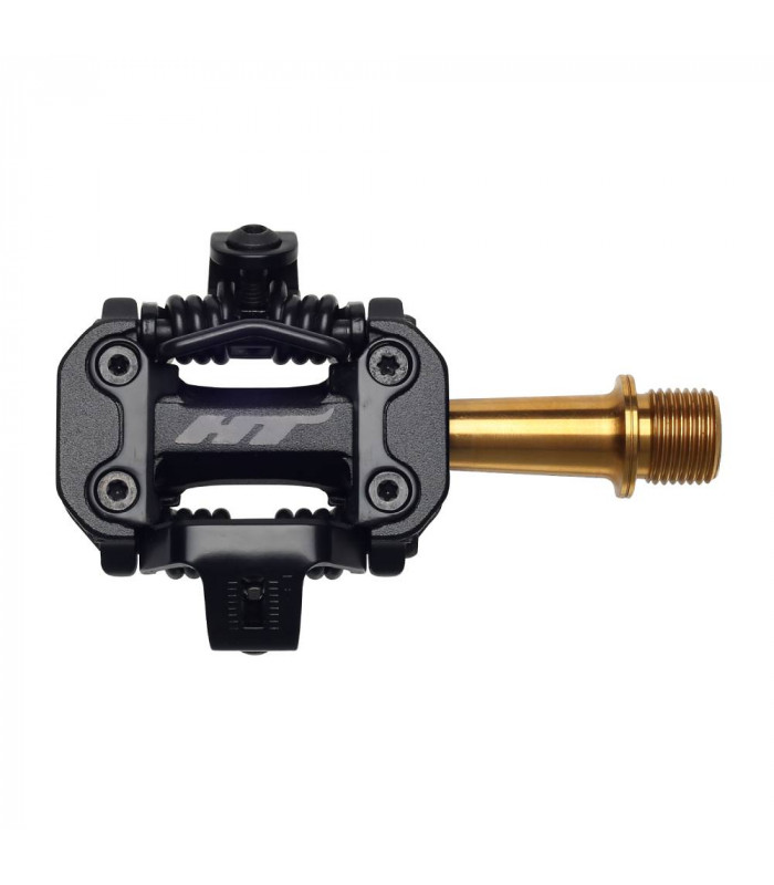 PEDALES CROSS COUNTRY HT M2 EJE TITANIO (NEGRO)