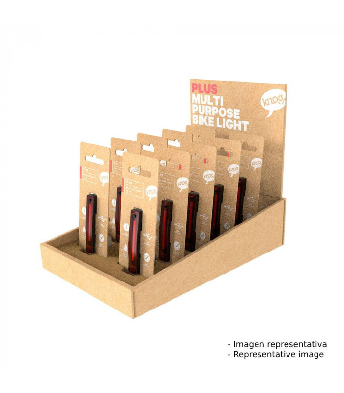 EXPOSITOR LUCES KNOG PLUS (10 DELANTERAS + 10 TRASERAS)