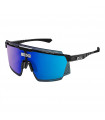 SCICON AEROWATT BLACK GLOSS SUNGLASSES (MULTIMIRROR BLUE LENS)