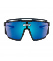 SCICON AEROWATT BLACK GLOSS SUNGLASSES (MULTIMIRROR BLUE LENS)