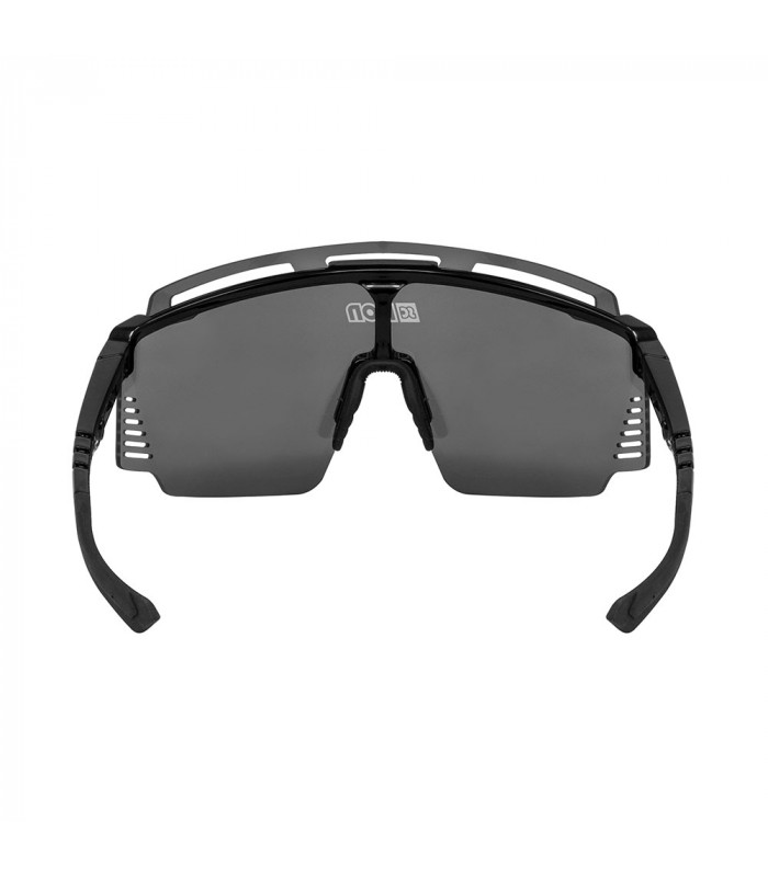 SCICON AEROWATT BLACK GLOSS SUNGLASSES (MULTIMIRROR BLUE LENS)
