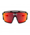 SCICON AEROWATT BLACK GLOSS SUNGLASSES (MULTIMIRROR RED LENS)