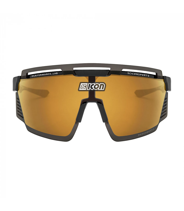 GAFAS SCICON AEROWATT BLACK GLOSS (LENTE MULTIESPEJO BRONCE)