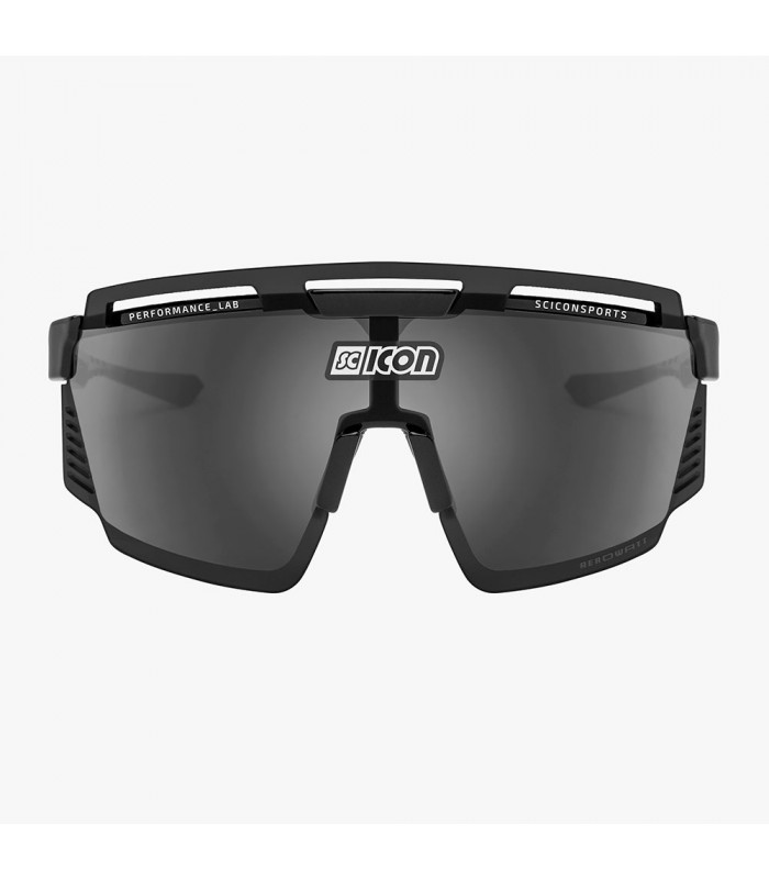 GAFAS SCICON AEROWATT BLACK GLOSS (LENTE MULTIESPEJO PLATA)