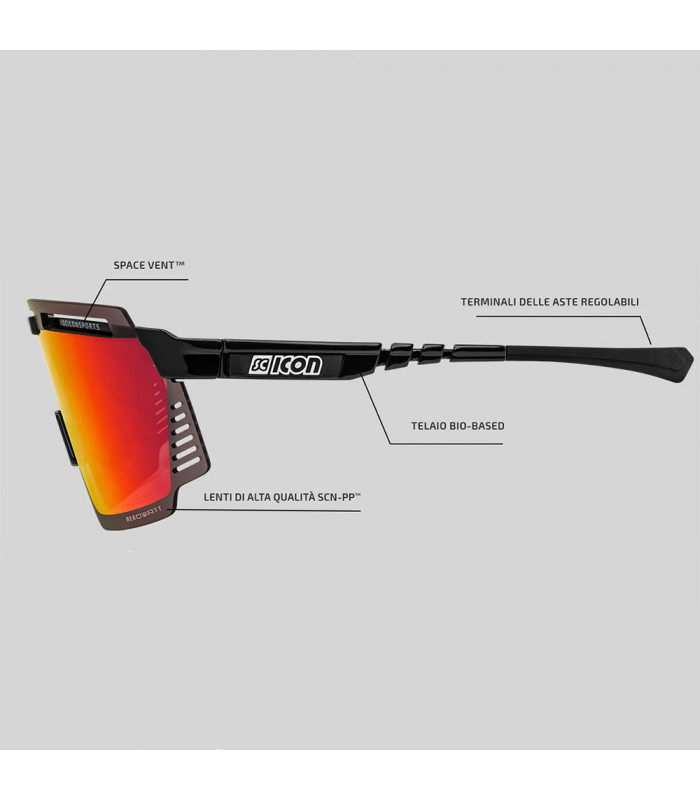 SCICON AEROWATT BLACK GLOSS SUNGLASSES (PHOTOCHROMIC LENS)