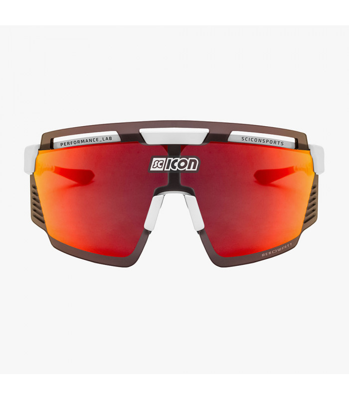 GAFAS SCICON AEROWATT WHITE GLOSS (LENTE MULTIESPEJO ROJO)