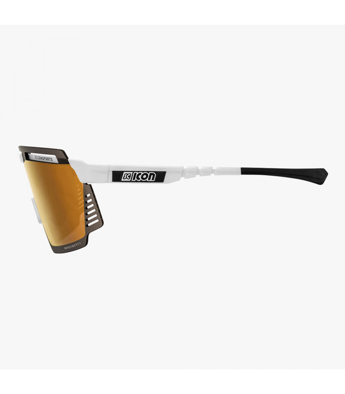 GAFAS SCICON AEROWATT WHITE GLOSS (LENTE MULTIESPEJO BRONCE)