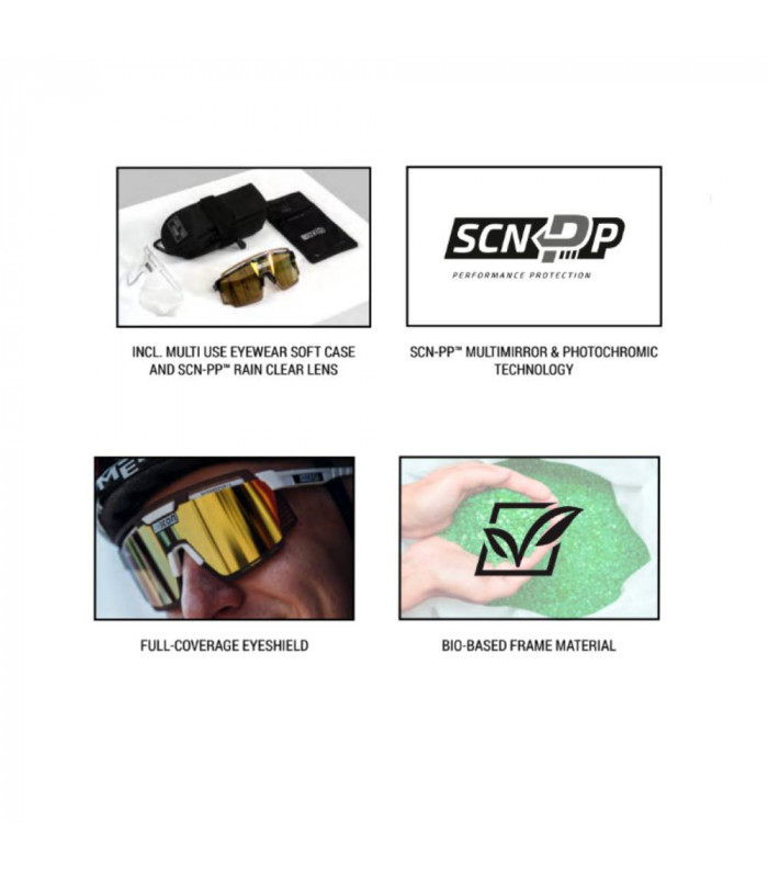 GAFAS SCICON AEROWATT WHITE GLOSS (LENTE MULTIESPEJO BRONCE)