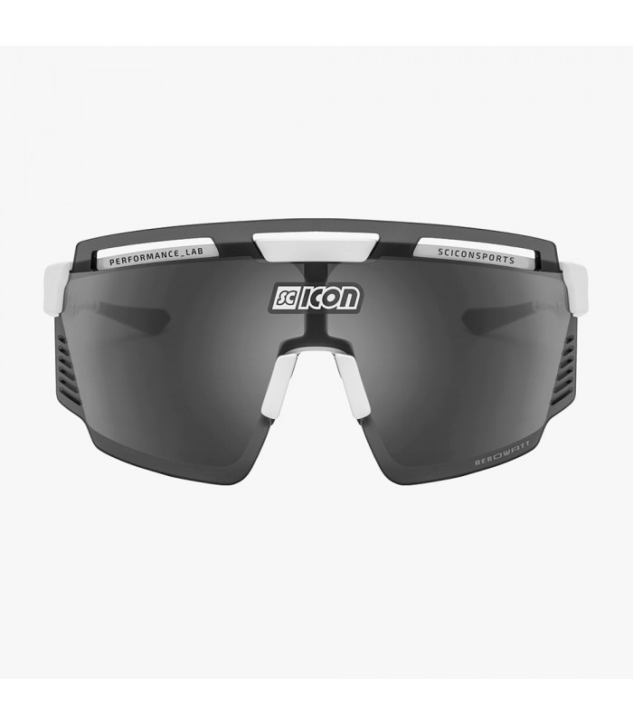 GAFAS SCICON AEROWATT WHITE GLOSS (LENTE MULTIESPEJO PLATA)