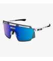 SCICON AEROWATT CRYSTAL GLOSS SUNGLASSES (MULTIMIRROR BLUE LENS)