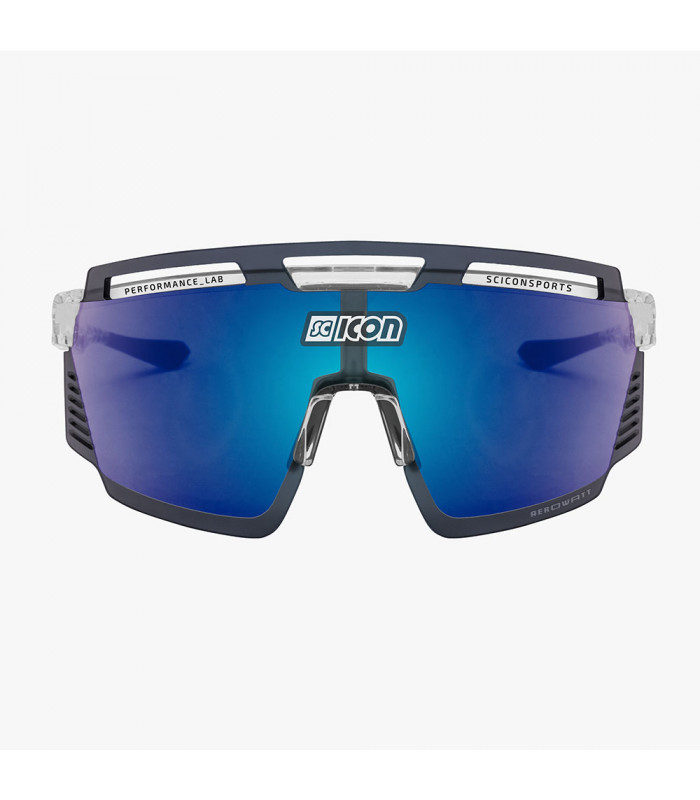 GAFAS SCICON AEROWATT CRYSTAL GLOSS (LENTE MULTIESPEJO AZUL)
