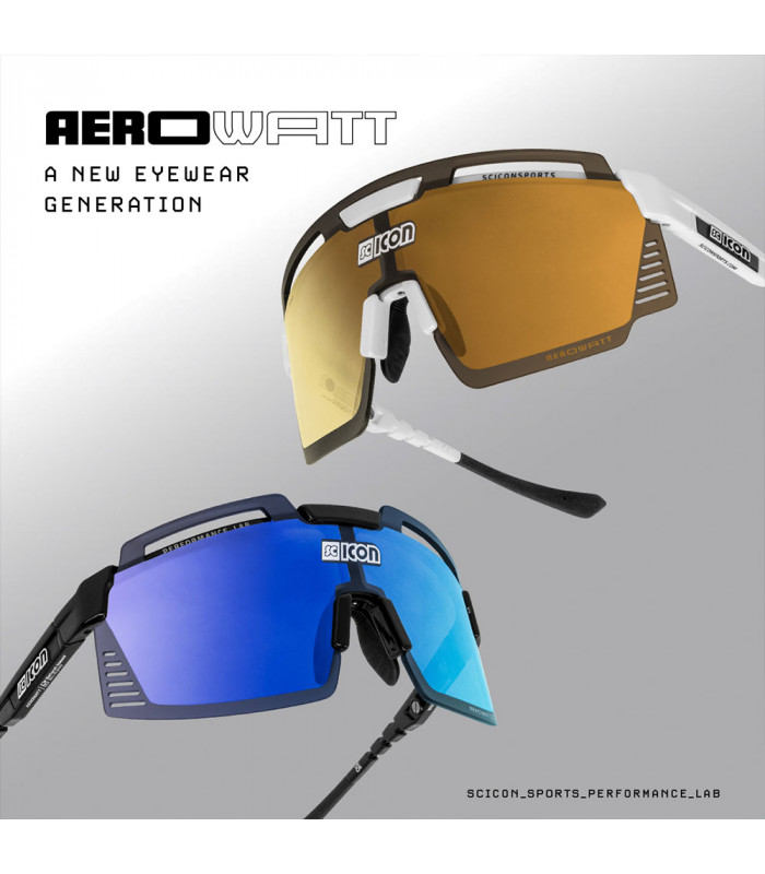 GAFAS SCICON AEROWATT CRYSTAL GLOSS (LENTE MULTIESPEJO AZUL)