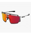 SCICON AEROWATT CRYSTAL GLOSS SUNGLASSES (MULTIMIRROR RED LENS)