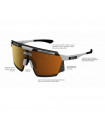 SCICON AEROWATT CRYSTAL GLOSS SUNGLASSES (MULTIMIRROR SILVER LENS)