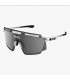 SCICON AEROWATT CRYSTAL GLOSS SUNGLASSES (MULTIMIRROR SILVER LENS)