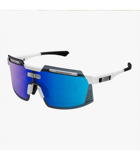 GAFAS SCICON AEROWATT FOZA WHITE GLOSS (LENTE MULTIESPEJO AZUL)