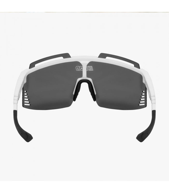 SCICON AEROWATT FOZA WHITE GLOSS SUNGLASSES (MULTIMIRROR BLUE LENS)