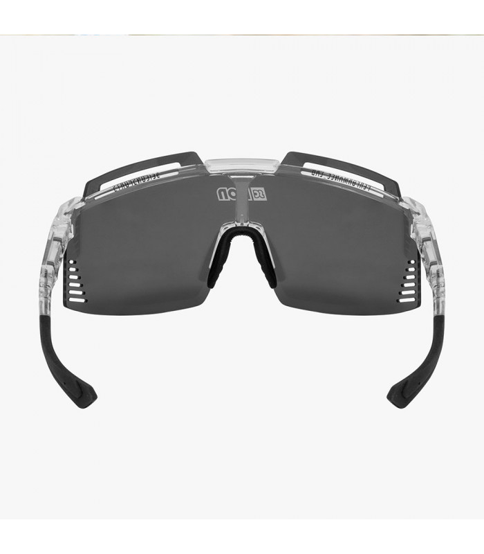 SCICON AEROWATT FOZA CRYSTAL GLOSS SUNGLASSES (MULTIMIRROR BLUE LENS)