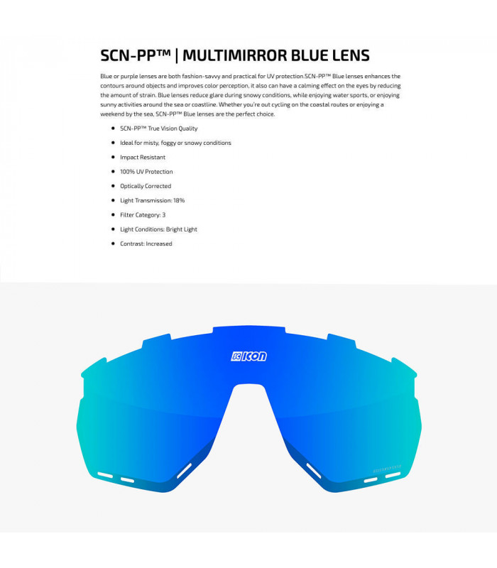 SCICON AEROWATT FOZA CRYSTAL GLOSS SUNGLASSES (MULTIMIRROR BLUE LENS)