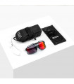 SCICON AEROWATT FOZA BLACK GLOSS SUNGLASSES (MULTIMIRROR RED LENS)