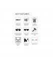 SCICON AEROWATT FOZA BLACK GLOSS SUNGLASSES (MULTIMIRROR RED LENS)