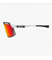 SCICON AEROWATT FOZA WHITE GLOSS SUNGLASSES (MULTIMIRROR RED LENS)