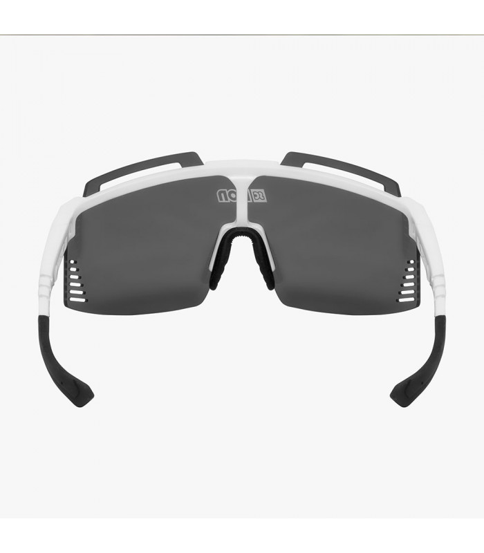 SCICON AEROWATT FOZA WHITE GLOSS SUNGLASSES (MULTIMIRROR RED LENS)