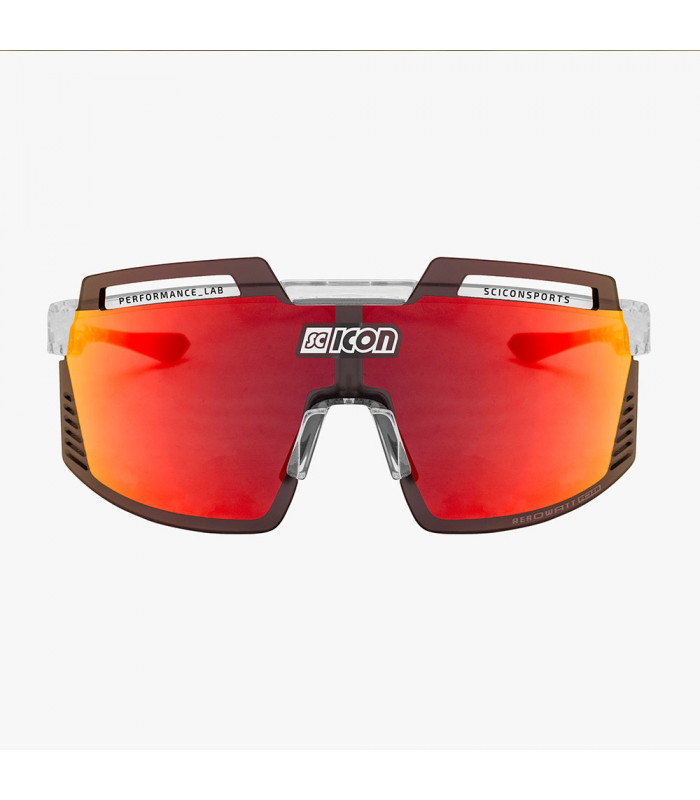 GAFAS SCICON AEROWATT FOZA CRYSTAL GLOSS (LENTE MULTIESPEJO ROJO)