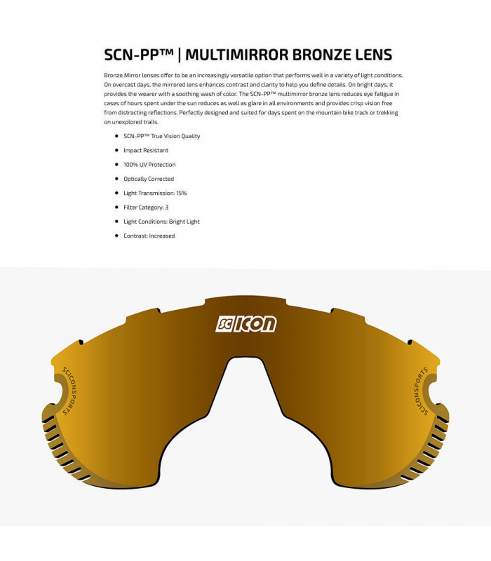 SCICON AEROWATT FOZA BLACK GLOSS SUNGLASSES (MULTIMIRROR BRONZE LENS)