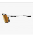 SCICON AEROWATT FOZA WHITE GLOSS SUNGLASSES (MULTIMIRROR BRONZE LENS)