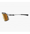 SCICON AEROWATT CRYSTAL BLACK GLOSS SUNGLASSES (MULTIMIRROR BRONZE LENS)