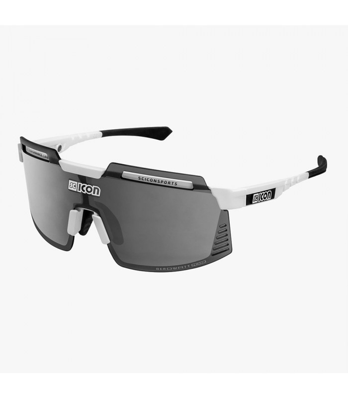 GAFAS SCICON AEROWATT FOZA WHITE GLOSS (LENTE MULTIESPEJO PLATA)