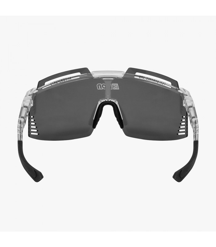 SCICON AEROWATT FOZA CRYSTAL GLOSS SUNGLASSES (MULTIMIRROR SILVER LENS)