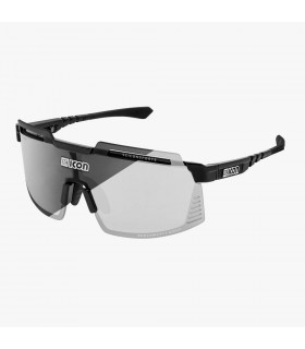 SCICON AEROWATT FOZA BLACK GLOSS SUNGLASSES (PHOTOCROMIC SILVER LENS)