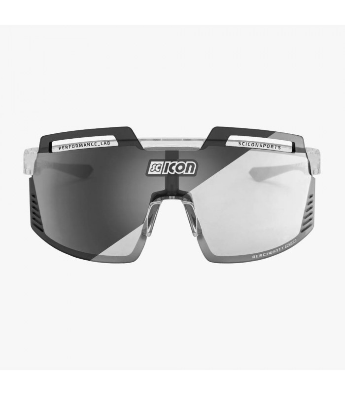 SCICON AEROWATT FOZA CRYSTAL GLOSS SUNGLASSES (PHOTOCROMIC SILVER LENS)