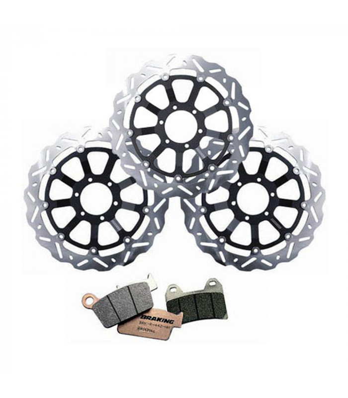 BRAKING DISCS + PADS KIT YAMAHA R1 (2002-2003)