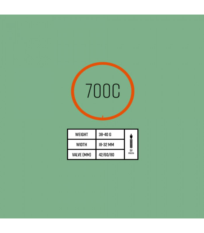 CÁMARA TUBOLITO TUBO-ROAD SV 42 (700C X 18-32 MM)