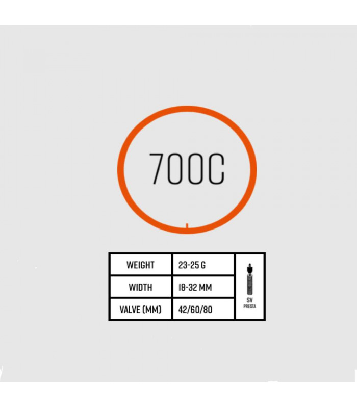 TUBOLITO S-TUBO-ROAD SV 42 TUBE (700C X 18-32 MM)