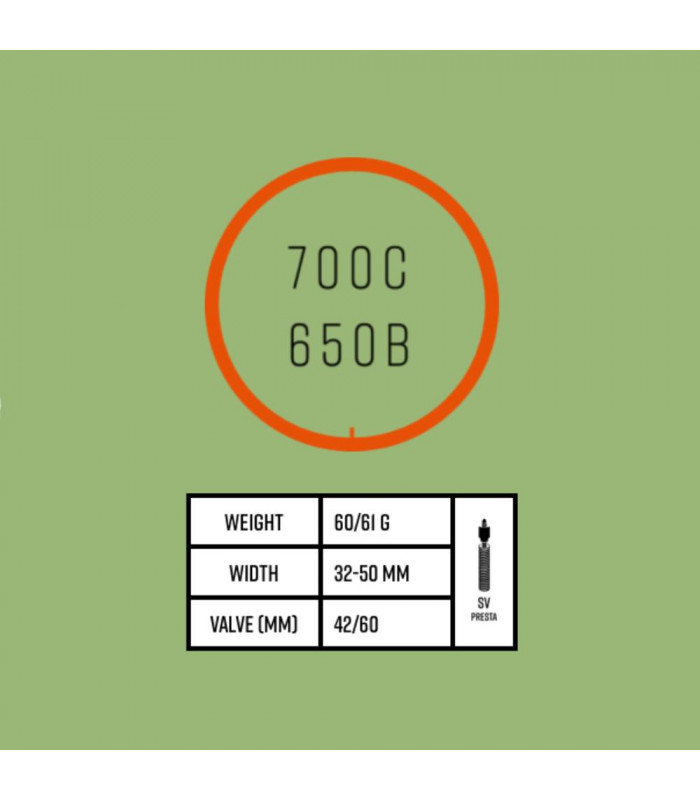 TUBOLITO TUBO CX/GRAVEL-ALL SV 60 TUBE (700C X 32-50 MM)