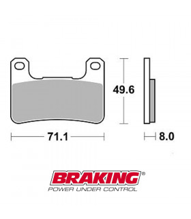 BRAKING 898CM66 RACING SINTERED BRAKE PADS KAWASAKI, SUZUKI ROAD (2008-2014)