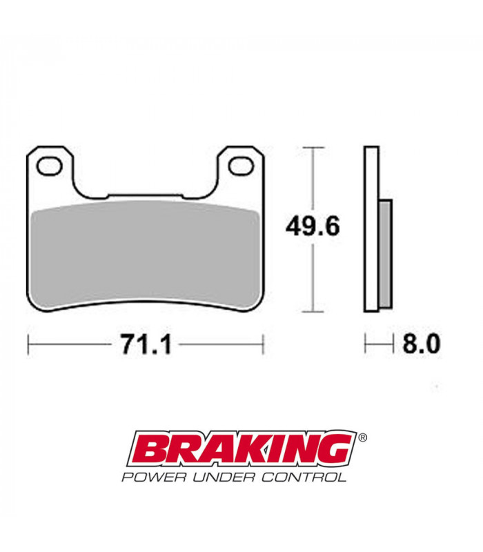 BRAKING 898CM66 RACING SINTERED BRAKE PADS KAWASAKI, SUZUKI ROAD (2008-2014)