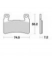 BRAKING 827CM66 SEMI METALLIC ON ROAD BRAKE PADS HONDA (1998-2008)