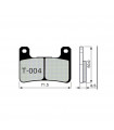 ZCOO T004 EXC BRAKE PADS KAWASAKI, SUZUKI