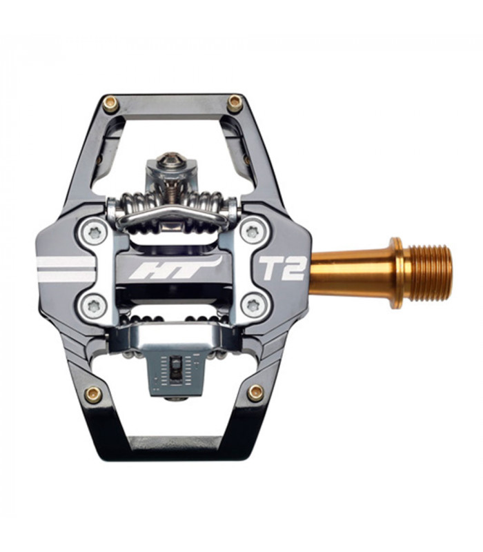 HT T2 TITANIUM SPINDLE ENDURO PEDALS (BLACK)