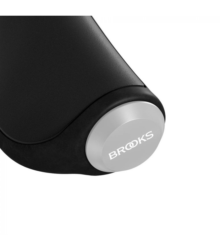 PUÑOS ERGONÓMICOS PIEL BROOKS (NEGRO/130 MM-100 MM)