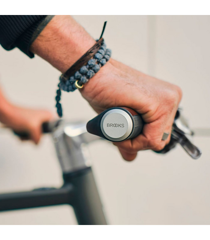 BROOKS ERGONOMIC LEATHER GRIPS (HONEY/130 MM-130 MM)