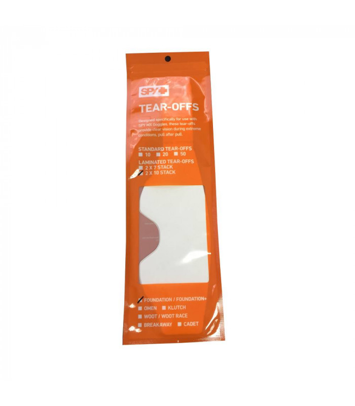 SPY FOUNDATION PRO LAMINATED TEAR-OFF (2 X 10 PACK)